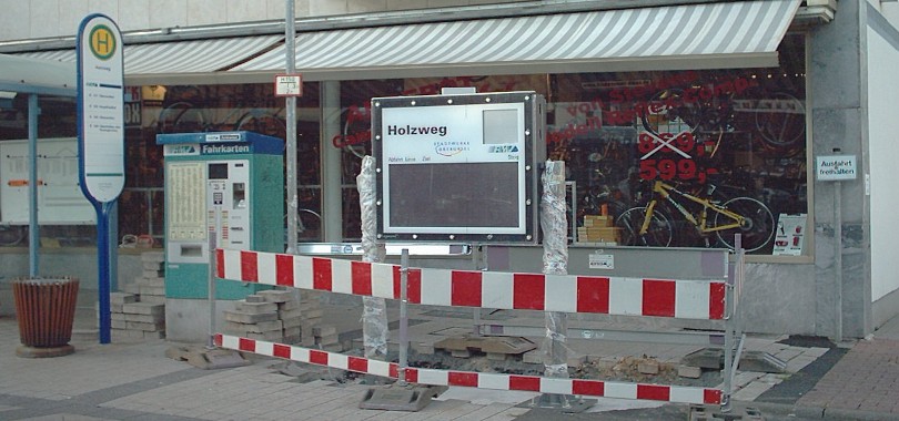 Die Infotafel vor CityBike&Fun